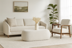 Metro Oval Ottoman - Sand