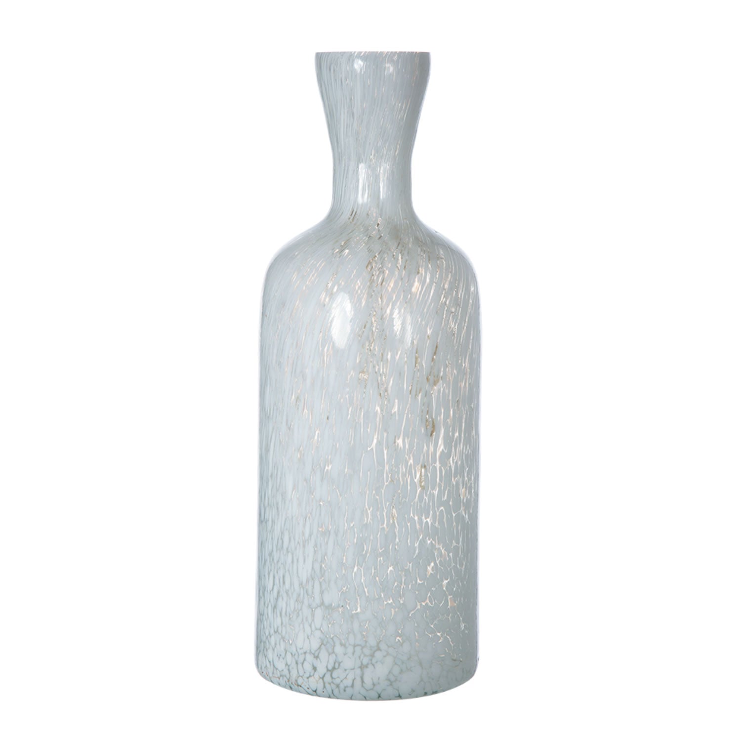 Jasper Glass Vase - Snow
