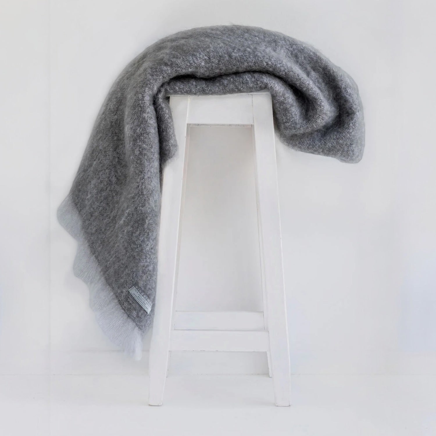Windemere Mohair Throw - Pewter