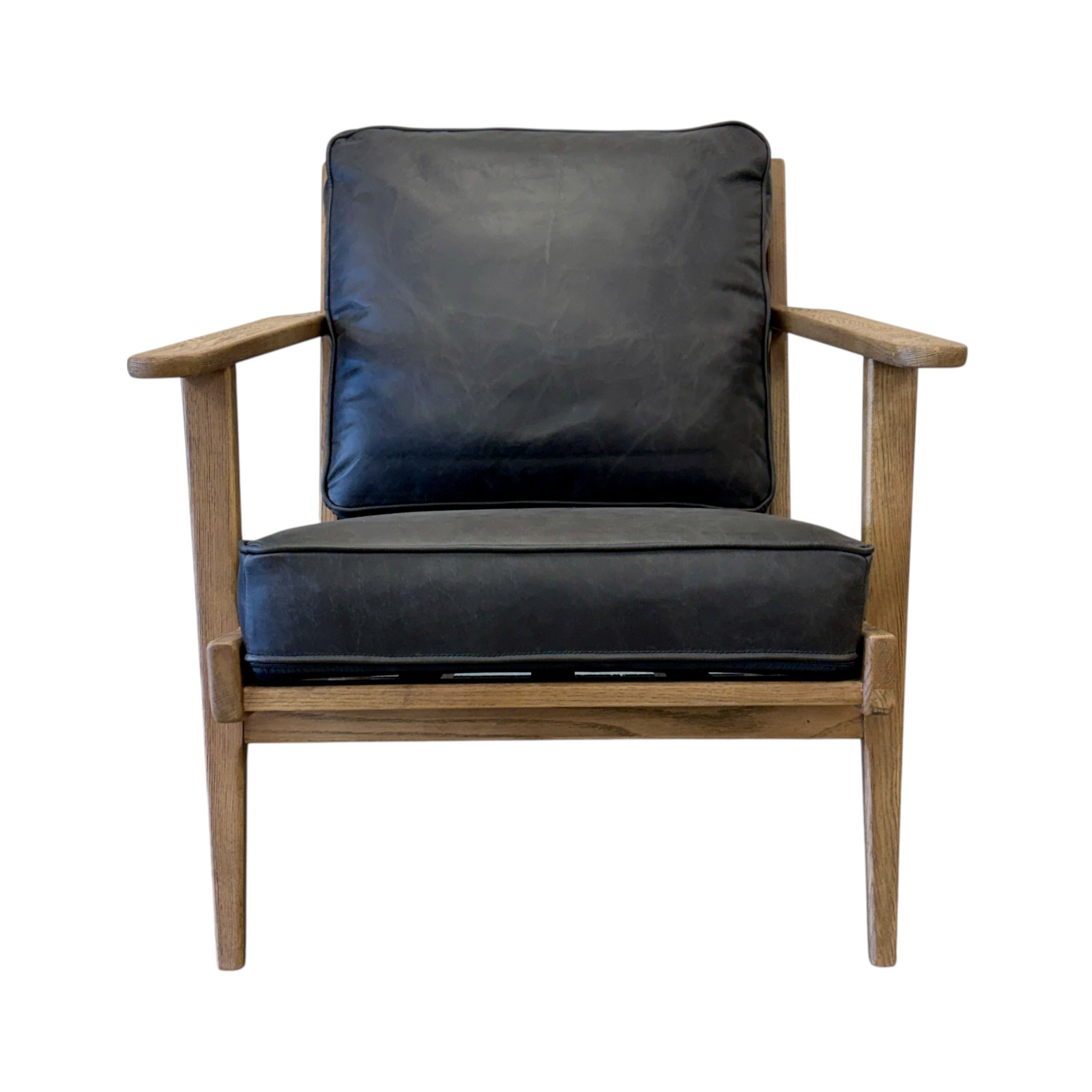 Nero armchair with contemporary design and premium leather upholstery.
