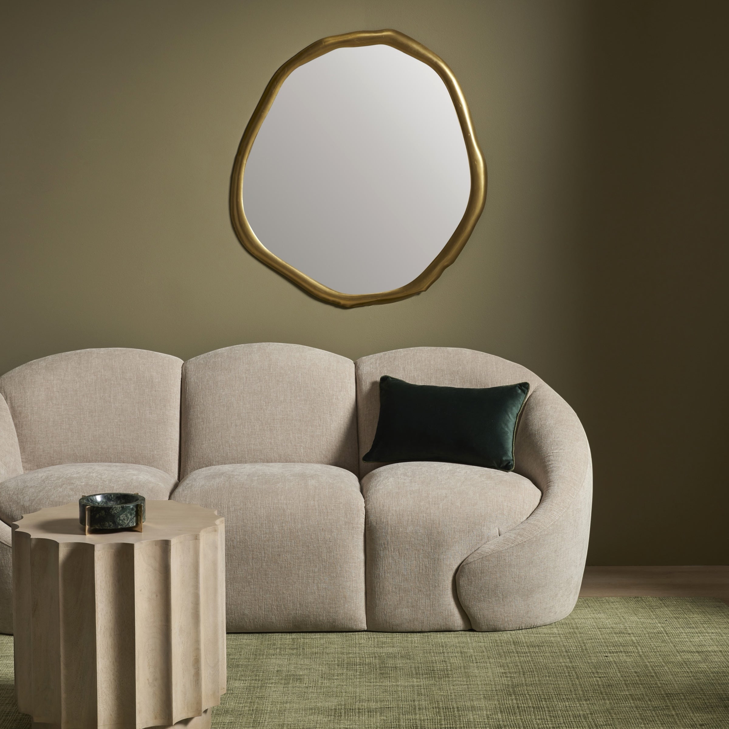 Organic Form Mirror - Gold