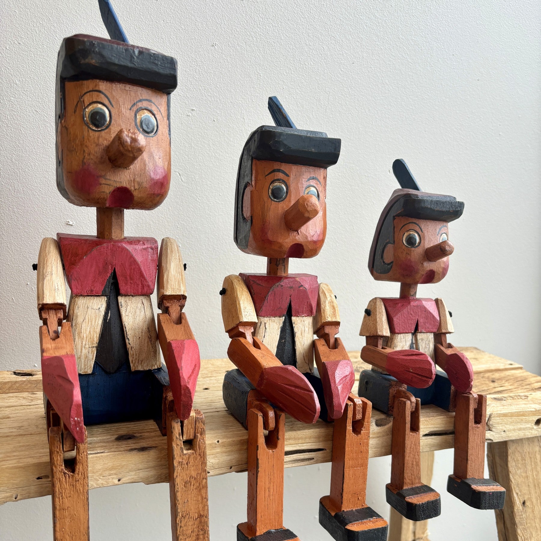 Painted Wooden Ornamental Pinocchio
