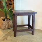 Rectangular Top Stool - Rustic Teak