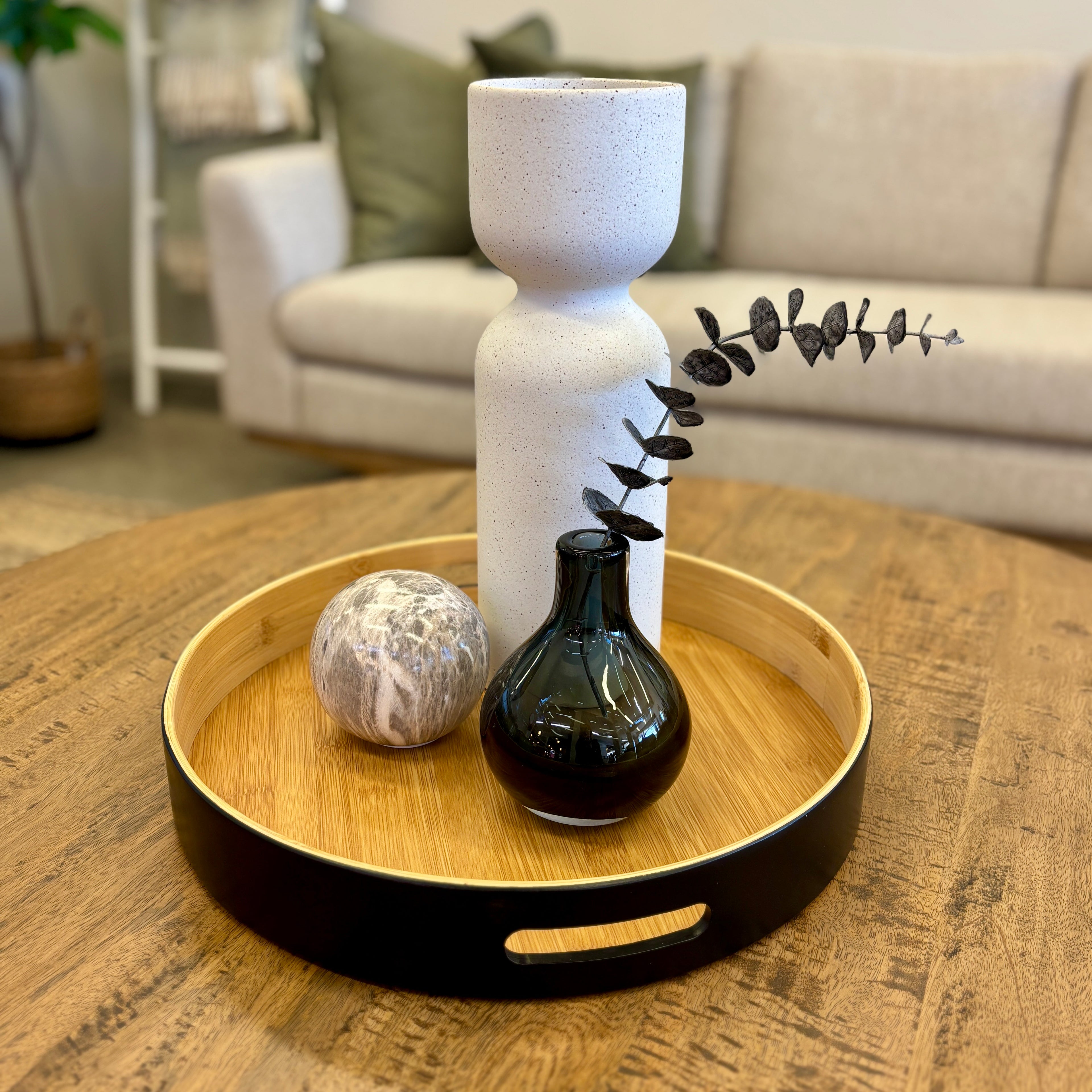 Bamboo Round Serving Tray