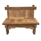 Rustic Teak Outdoor Bench - 1.2m