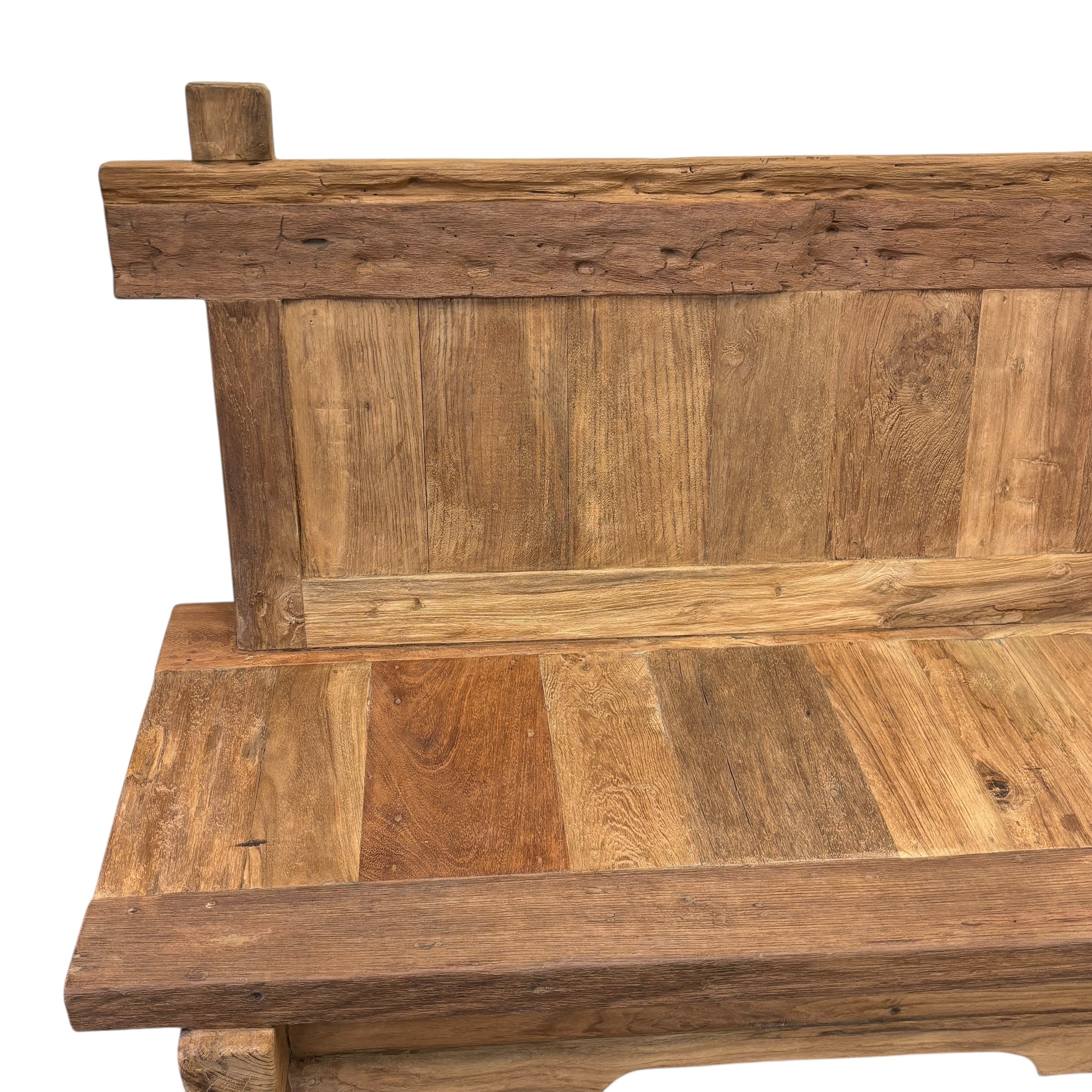 Rustic Teak Outdoor Bench - 1.2m