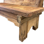 Rustic Teak Outdoor Bench - 1.2m