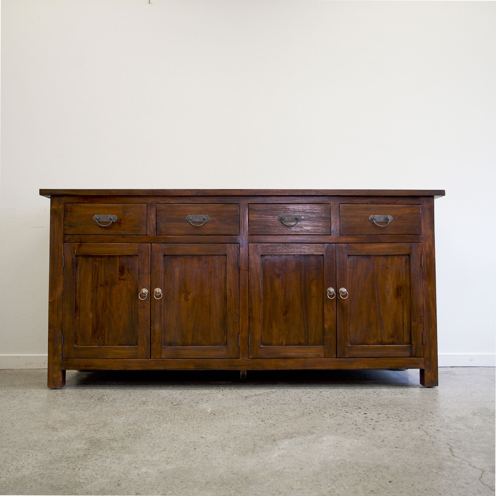 Rustic Teak 4 Door Sideboard