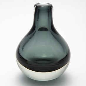 Glass Drop Bud Vase - Charcoal