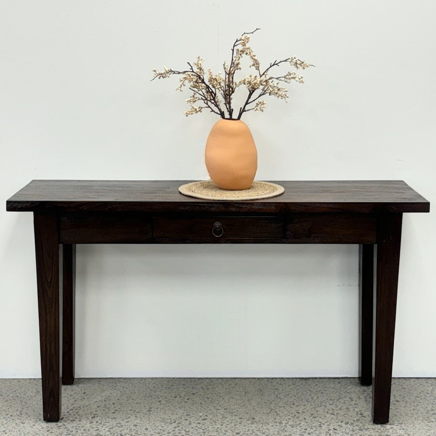 Teak 1 Drawer Console Table