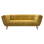  in Yellow with contemporary design and soft fabric upholstery.