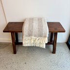 Woola 100% NZ Wool Throw - Natural Stripe
