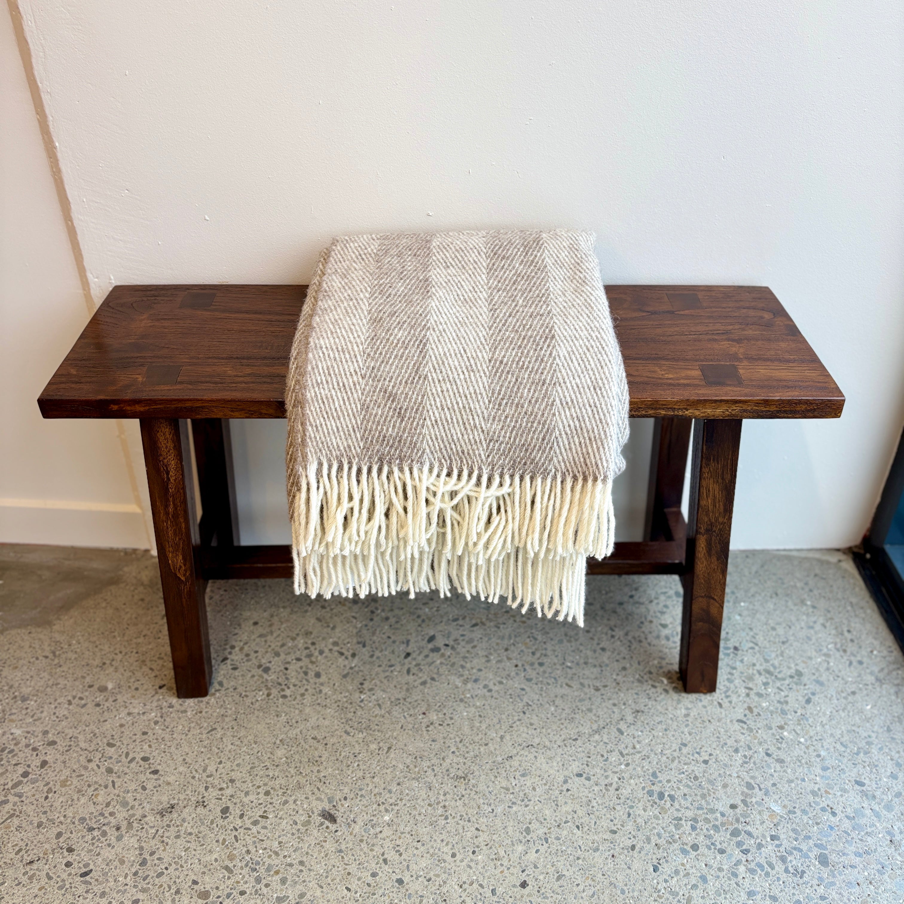 Woola 100% NZ Wool Throw - Natural Stripe
