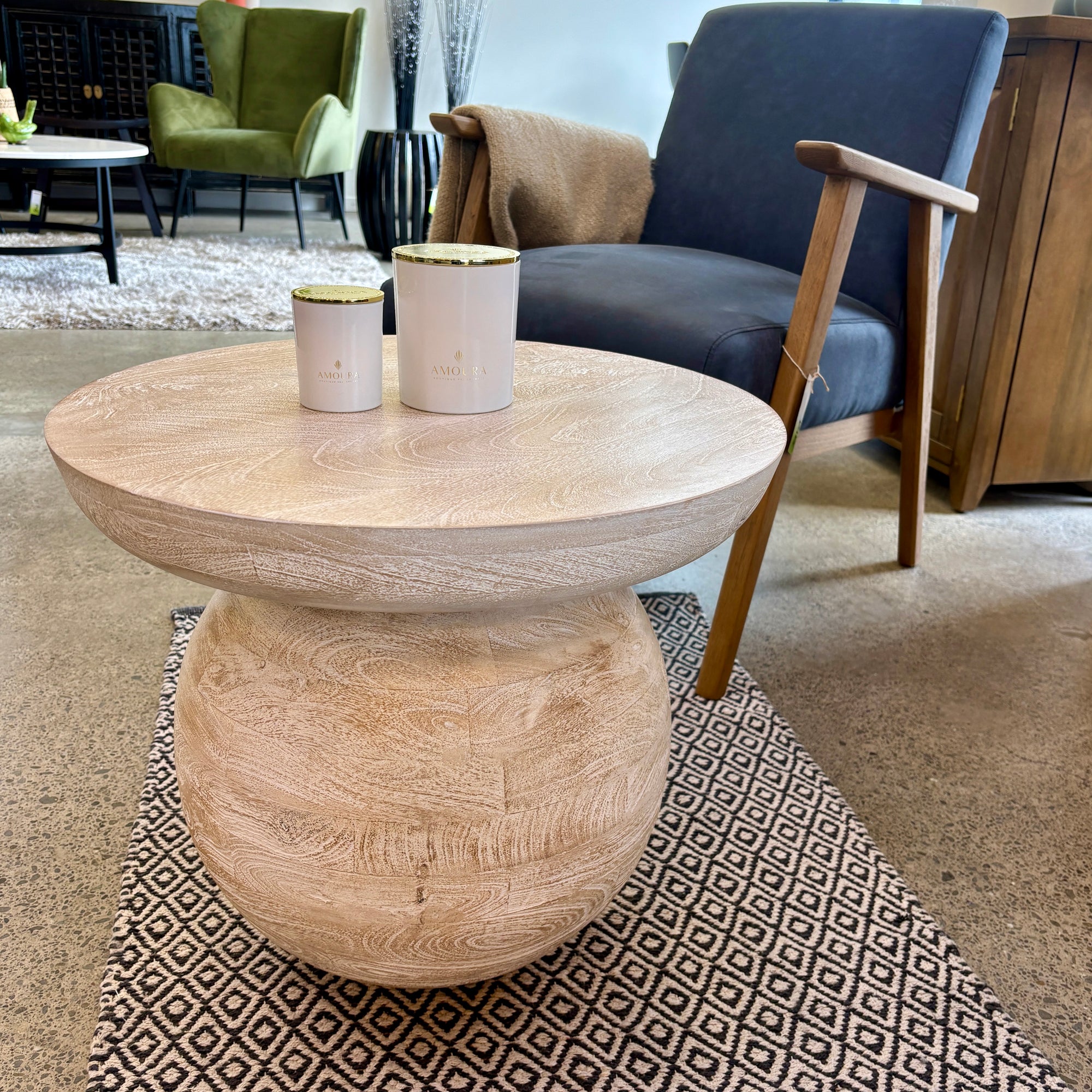 Zara Side Table - Whitewash