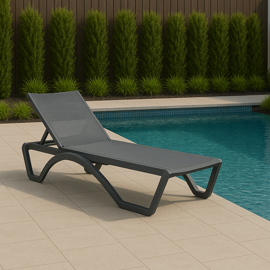 Akaroa Sun Lounger - Slate Grey