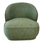 Arlo Chair in Fern with deep feather-filled cushions, soft fabric upholstery and a solid oak frame.