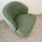 Overhead view of the Arlo Chair in Fern, highlighting the generous seat cushion and supportive back cushions.