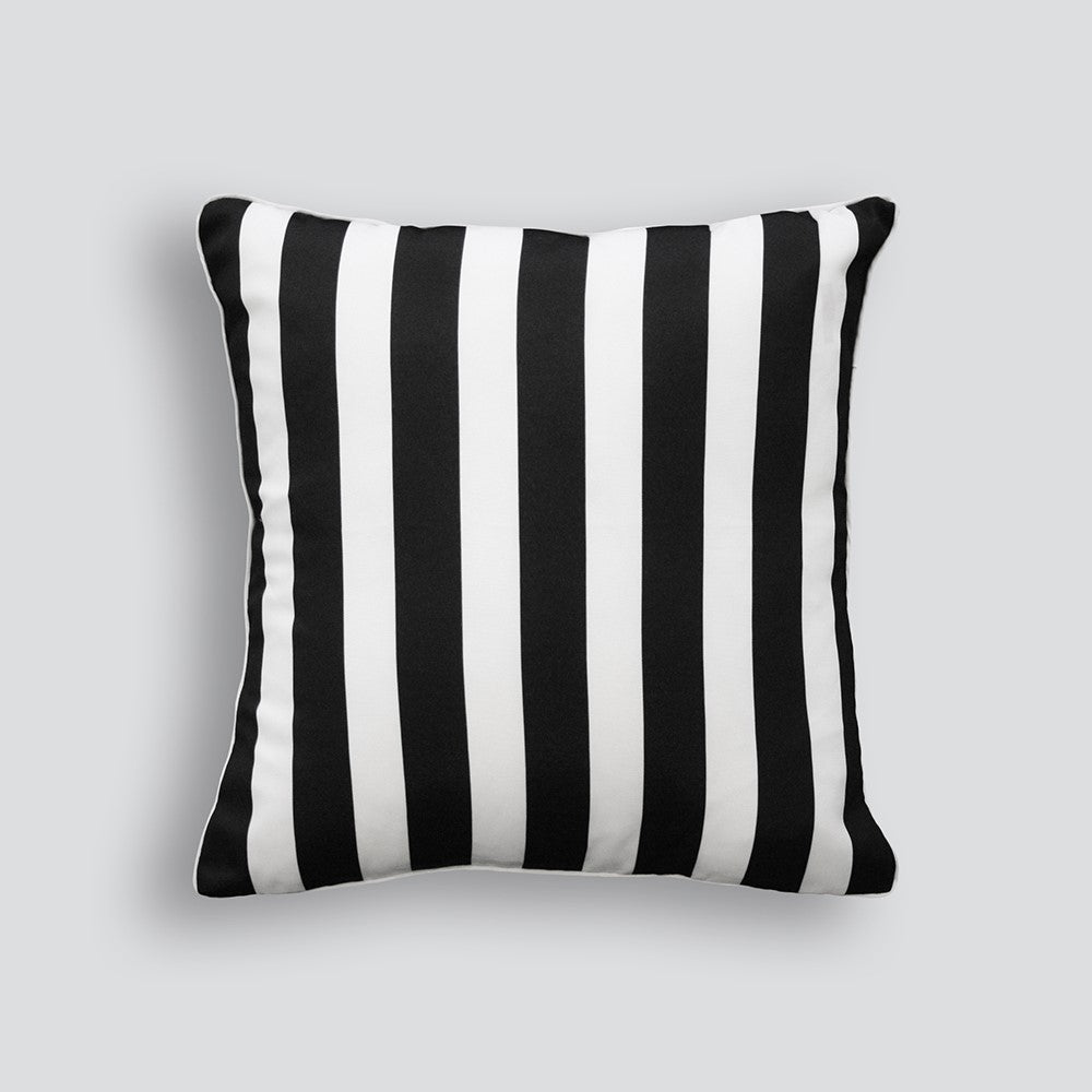 Branch Indoor/Outdoor Cushion - Black & White Stripe