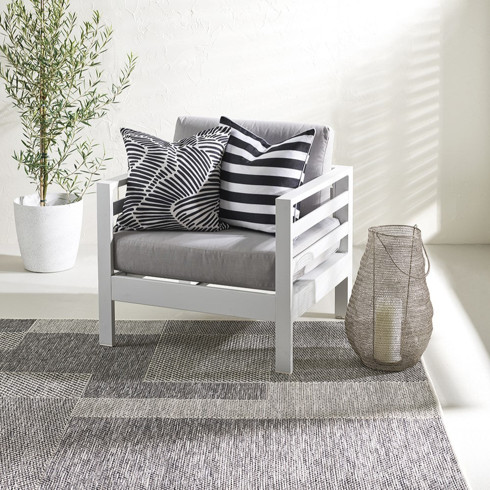 Branch Indoor/Outdoor Cushion - Black & White Stripe
