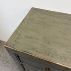 Cass Sideboard Sage Grey top showing textured distressed timber finish