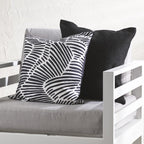 Contours Indoor/Outdoor Cushion - Black & White