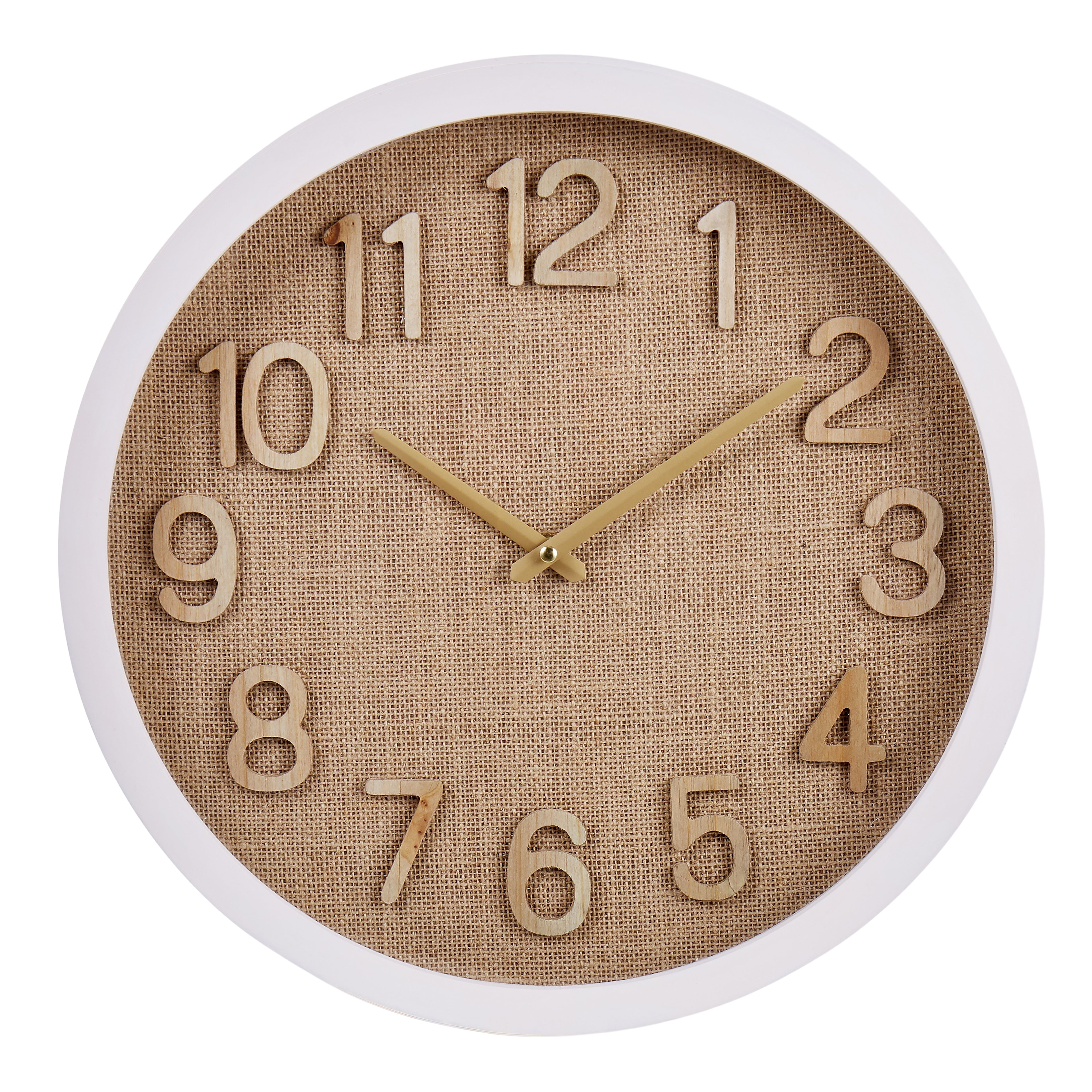 Cunene Weave Wall Clock - White