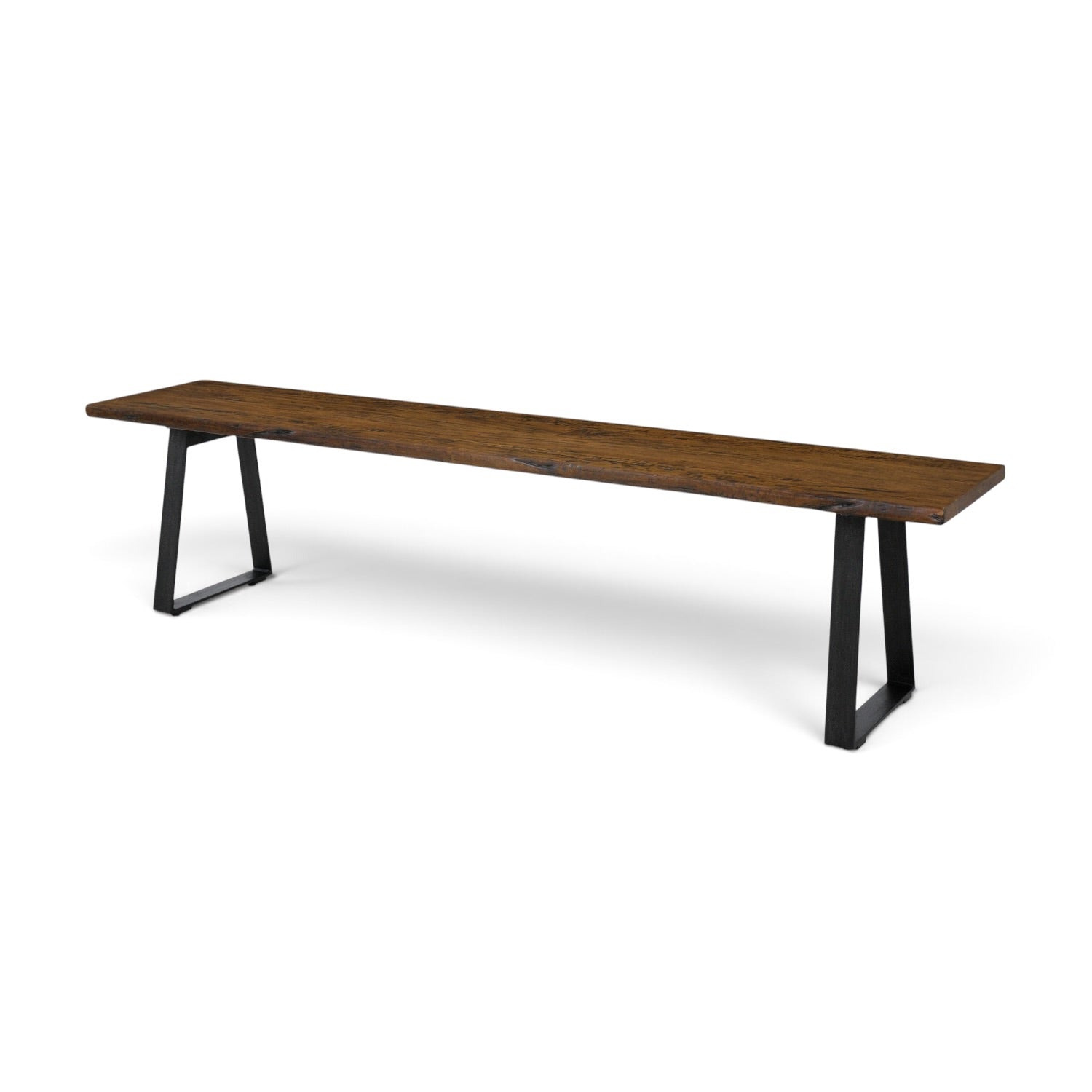 Evolution bench seat in Albany mango wood with black iron legs