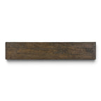 Top view of the Evolution bench seat showing the natural grain and rustic markings of the Smokehouse mango wood