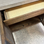 Gun Metal Stone Composite Sideboard showing concealed internal drawer and cupboard storage