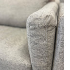 Close-up of the Josephine Sofa's Geo Black/White woven fabric, highlighting the textured upholstery and quality finish.