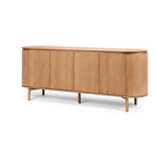 Kontur Sideboard Natural front view showing four-door timber design and slender legs