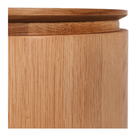 Close up of Kontur Sideboard Natural showing timber grain and curved top detail
