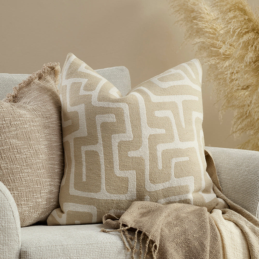 Luxor Cushion - Ivory/Ecru