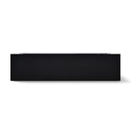 Top view of the Major Console in crisp black, showing the solid mango wood construction and quality finish.