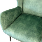 Close-up of the Marla Chair's Hunter Green fabric, highlighting the woven texture and premium upholstery finish.