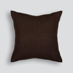 Milano Cushion in Cocoa linen and cotton blend with soft textured finish