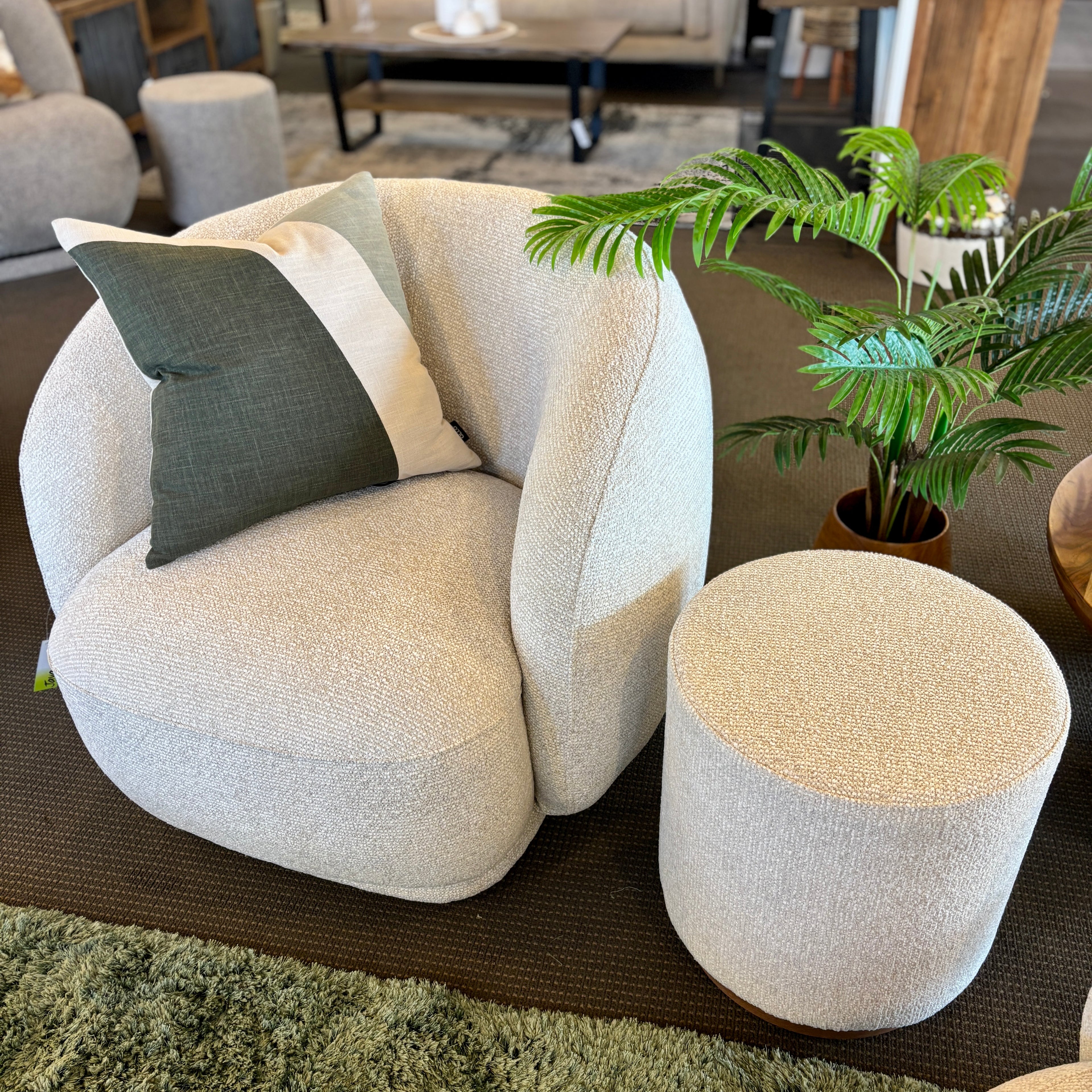 Styled in our showroom to showcase the curved lines and modern style of the Nova Chair