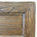 Close-up of the Canadian Brown Elm timber grain and framed detailing on the Quinn Sideboard