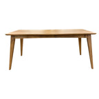 Rocco Dining Table in Natural crafted from solid mango wood with tapered legs and a timeless contemporary design.