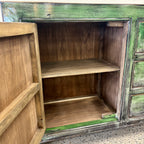Rosa Sideboard with cupboard open showing timber interior and shelf storage