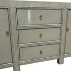 Rosa Sideboard Sage Grey showing three central drawers and brass toned handles