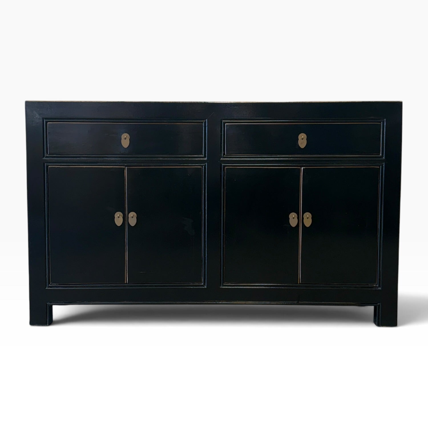 Sara Sideboard in black with four doors and two drawers