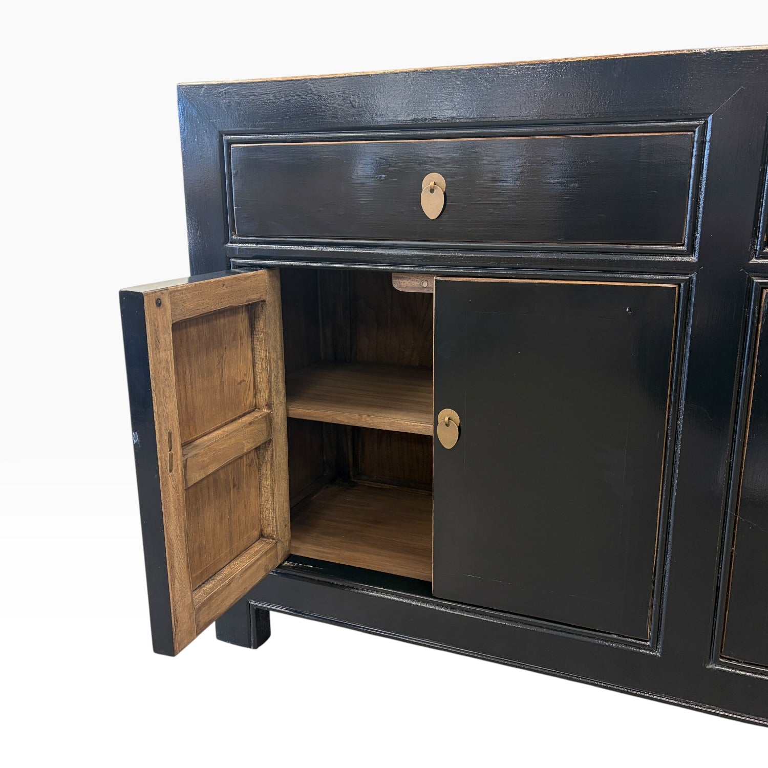 Sara Sideboard with cupboard open showing internal shelving