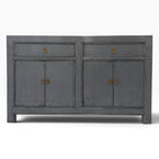 Front view of Sara Sideboard in distressed Slate Grey