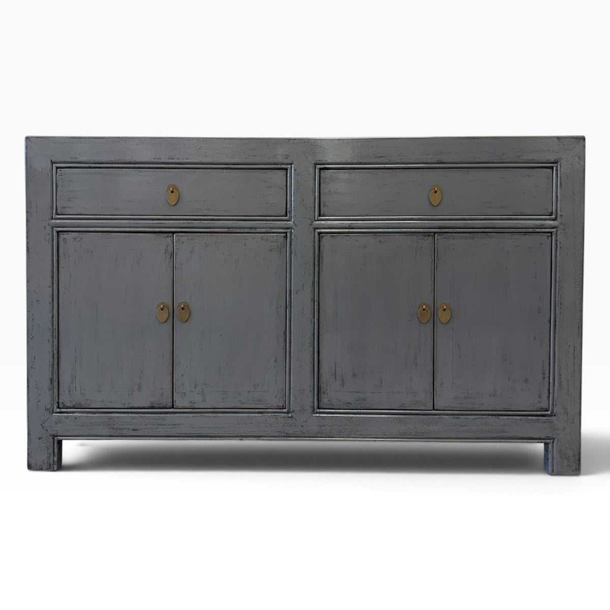 Front view of Sara Sideboard in distressed Slate Grey
