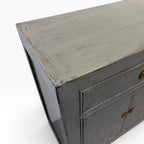 Sara Sideboard Slate Grey top showing hand-distressed painted finish