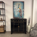 Sunny Sideboard in Black styled in a contemporary living space