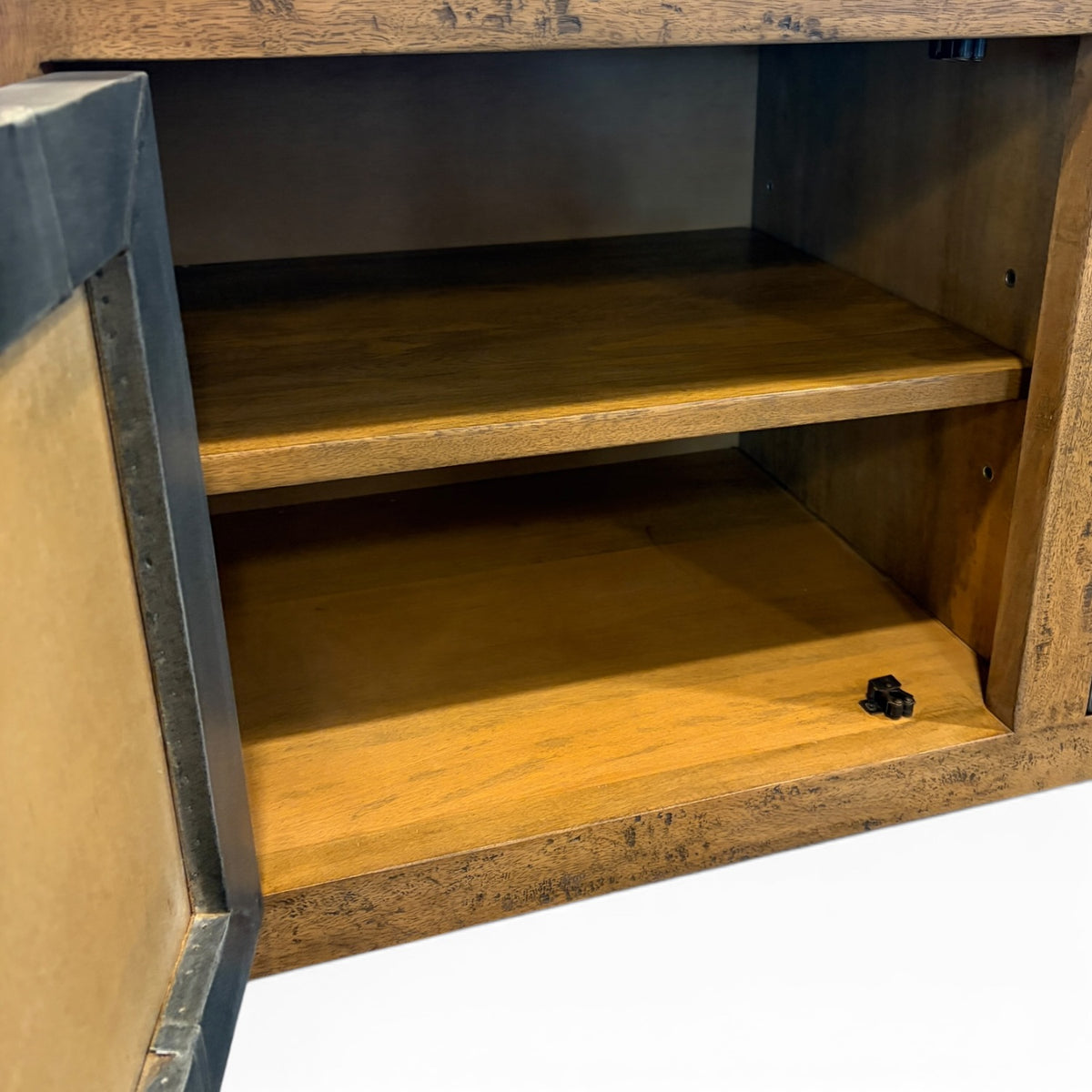 Tinman TV Stand cupboard interior with storage shelf