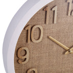 Cunene Weave Wall Clock - White