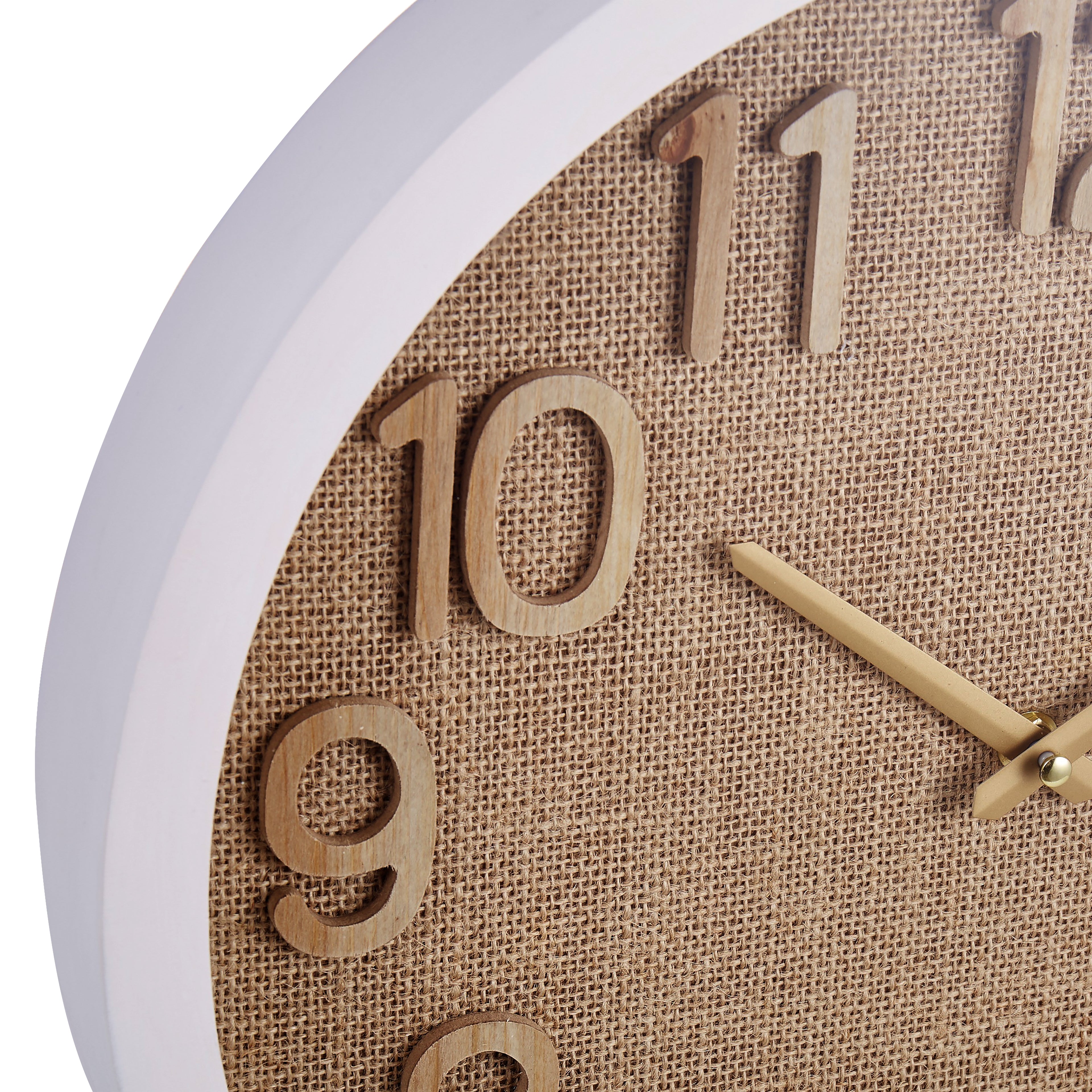Cunene Weave Wall Clock - White